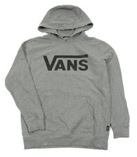 Šedá mikina s logem a kapucí Vans