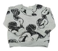 Světlešedá melírovaná mikina s Mickeym H&M