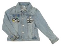 Světlemodrá riflová bunda s Mickeym a kamarády Disney