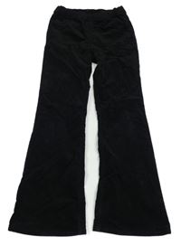 Černé manšestrové flare kalhoty H&M