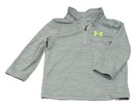 Šedá melírovaná sportovní funkční mikina s logem Under Armour