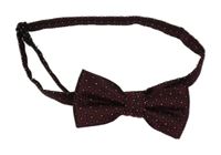 Vínový vzorovaný společenský motýlek 