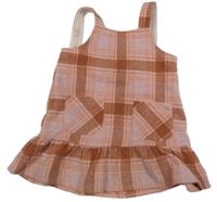 Růžovo-lila kosktované vlněné šaty Matalan