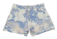 Modro-bílo-lila army riflové kraťasy H&M