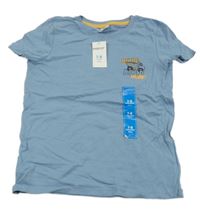 Nové - Modrošedé tričko s autem Little kids