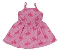 Růžové šaty s kovboji 