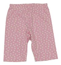 Světlerůžové legínové květované kraťasy Topolino