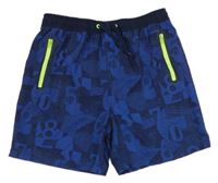 Tmavomodré plážové kraťasy s čísly Yigga vel. 176