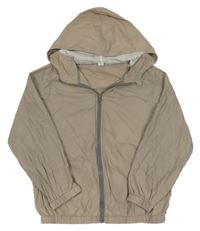 Béžová šusťáková větrovka s kapucí Shein