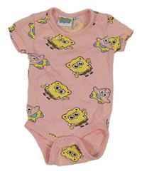 Světlerůžové body se Spongebobem