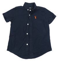 Tmavomodrá košile s výšivkou Next