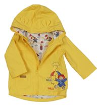 Žlutá nepromokavá podzimní bunda s Paddingtonem a kapucí 