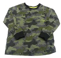 Army-černé pyžamové triko s dinosaury Matalan