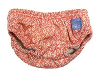 Lososové plavkové plenkové kalhotky s řasami a logem bambino mio