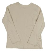 Smetanové žebrované triko Tu