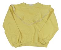 Žlutá mikina s volánky s krajkou H&M