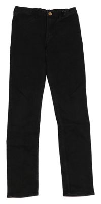 Černé skinny fit teplákové rifle H&M