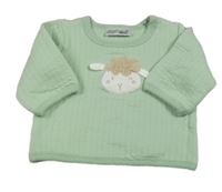 Světleolivová žebrovaná vyteplená mikina s ovečkou Ergee