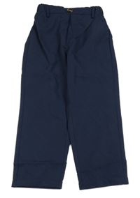 Tmavomodré kalhoty SHEIN