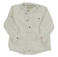 Bílá lněná košile H&M