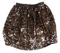 Zlato-černá tylová flitrová sukně YD