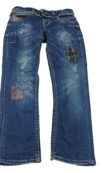 Modré slim rifle se záplatami VINGINO