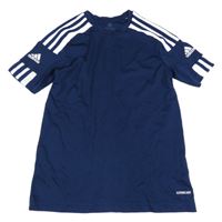 Tmavomodro-bílé funkční sportovní tričko Adidas