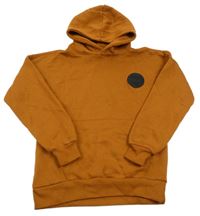 Medová mikina s nášivkou a kapsou a kapucí Chapter young