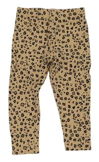 Béžovo-černo-hnědé vzorované legíny St. Bernard