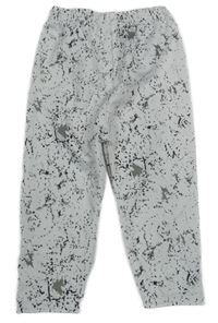 Bílo-šedé skvrnité legíny 