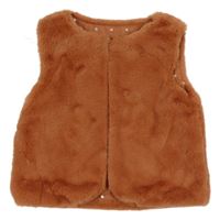 Skořicová kožešinová podšitá vesta St. Bernard