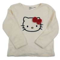 Smetanová plyšová mikina s Kitty H&M