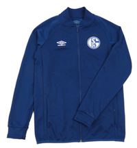 Tmavomodrá funkční sportovní propínací mikina se znakem UMBRO