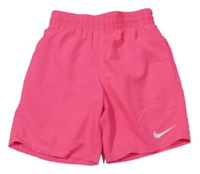 Nové - křiklavě růžové plážové kraťasy s logem Nike