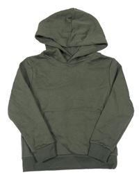 Khaki mikina s kapsou a kapucí H&M