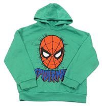 Zelená mikina Spiderman s kapucí Primark