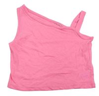 Neonově růžový asymetrický crop top Matalan