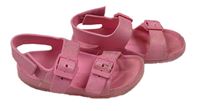 Růžové třpytivé gumové sandály Primark vel. 29