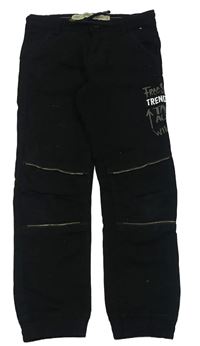 Černé cuff rifle s nápisem Denim Co.