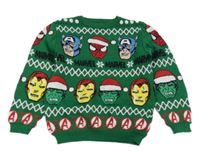 Zelený vzorovaný svetr s Avengers zn. Primark