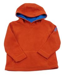 Červená fleecová mikina s kapucí F&F