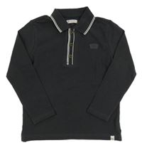 Antracitové polo triko s nášivkou Noppies