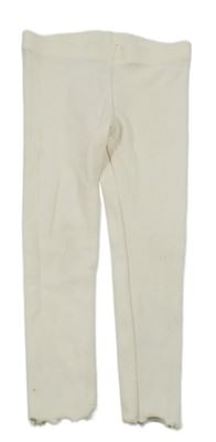 Smetanové žebrované legíny F&F