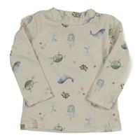 Světlebéžové UV triko s mořskými živočichy George