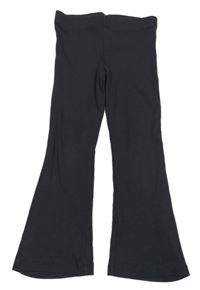 Tmavošedé žebrované flare legíny George