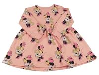 Růžové teplákové šaty s Minnie Disney
