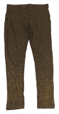 Hnědé třpytivé lehké legíny Next