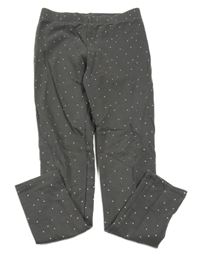 Tmavošedé puntíkaté teplé legíny H&M