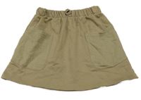 Khaki tepláková sukně s kapsami Zara