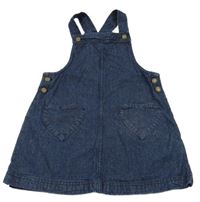 Tmavomodré riflové laclové šaty se srdíčky Max Studio